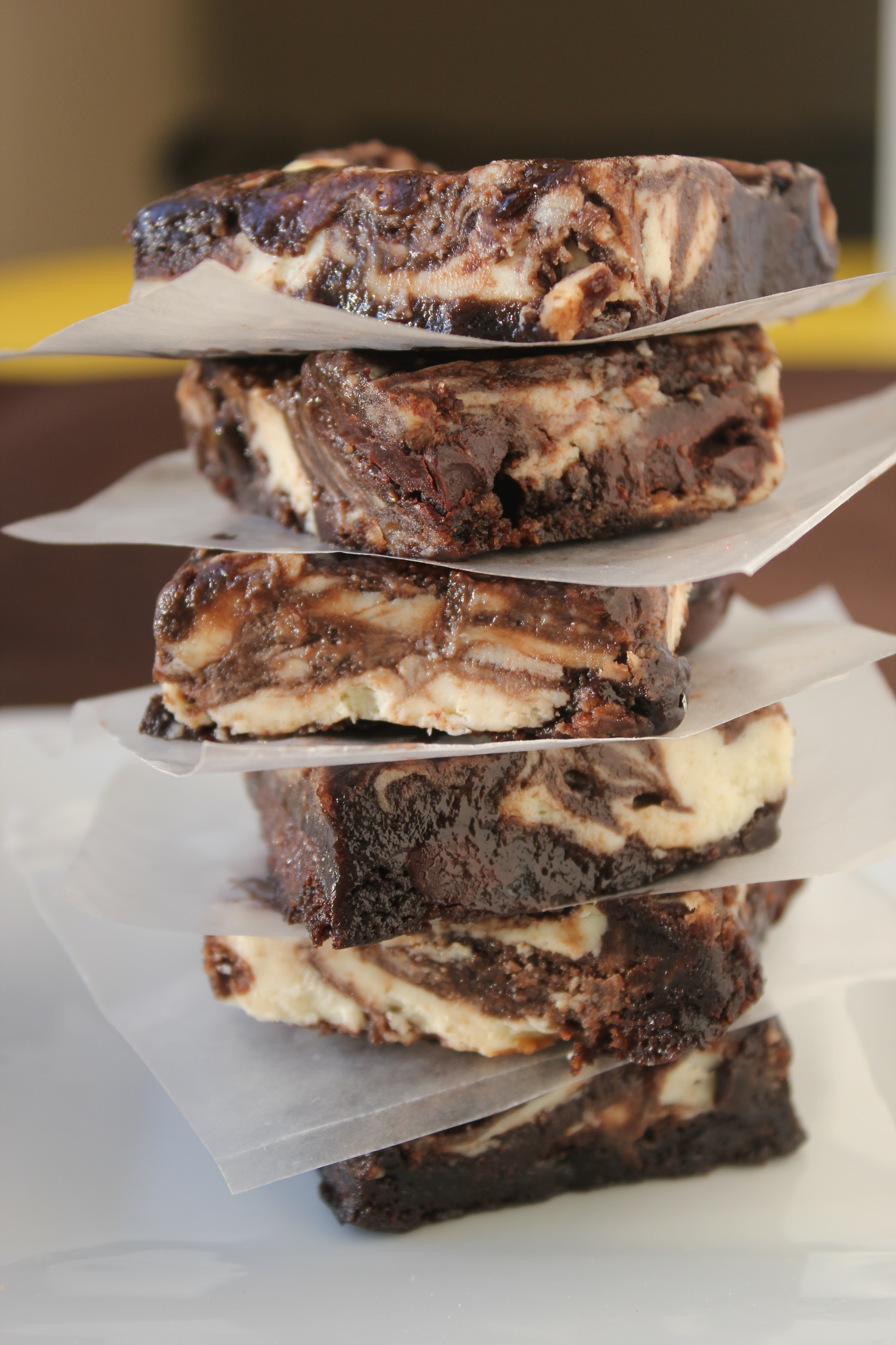 Dark Chocolate Goat Cheese Brownies