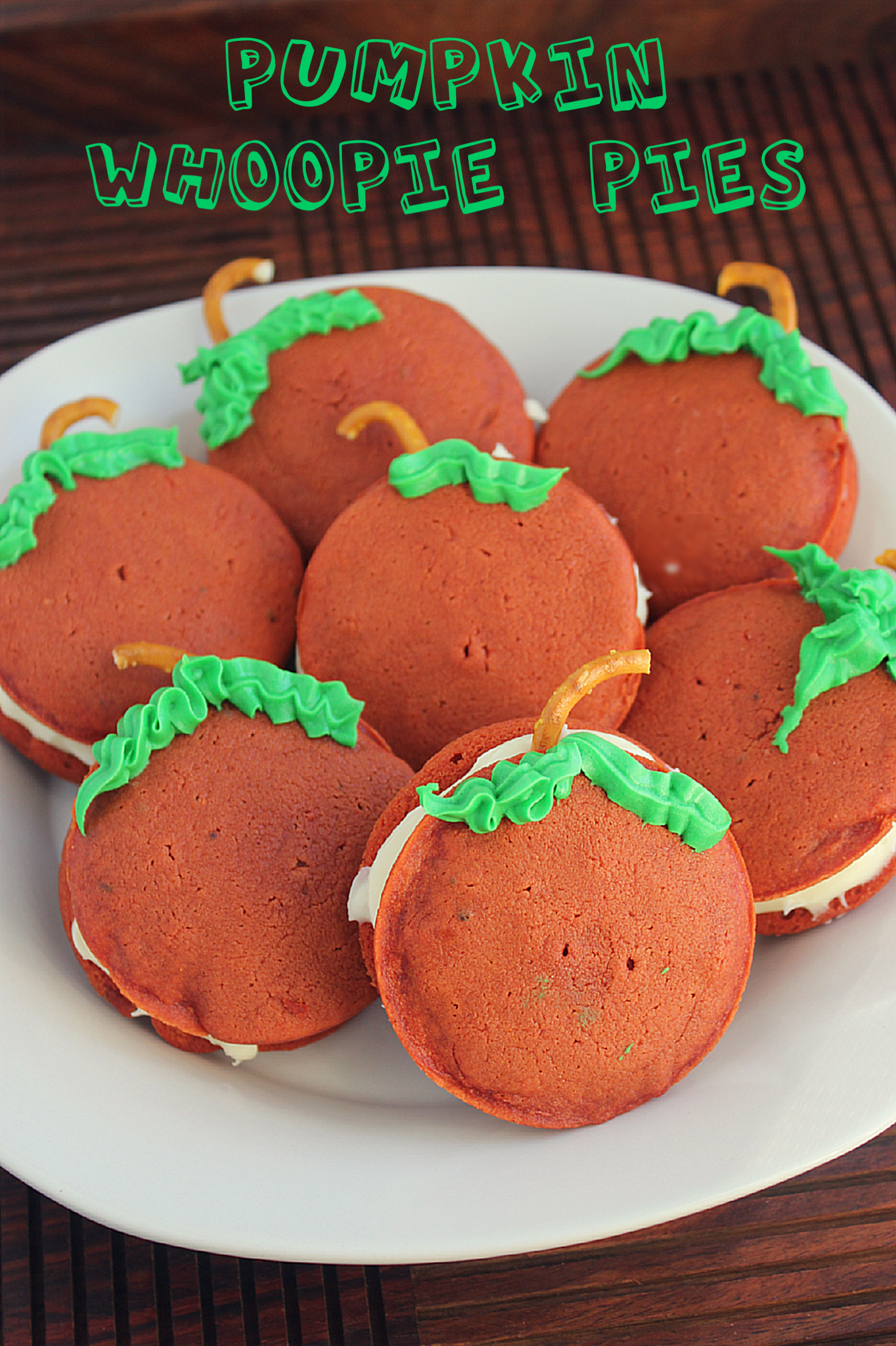 Pumpkin Shaped Whoopie Pies