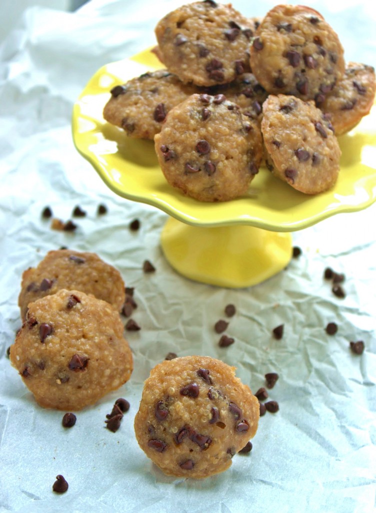 Peanut Butter & Banana Quinoa Bites with Chocolate Chips