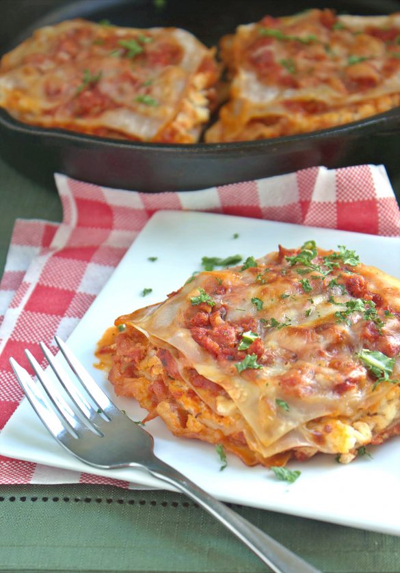 Turkey & Chicken Sausage Lasagna Squares