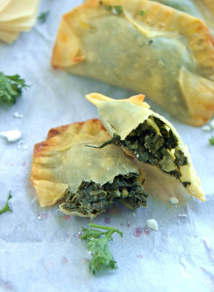 Spanakopita Made With Won Ton Wrappers