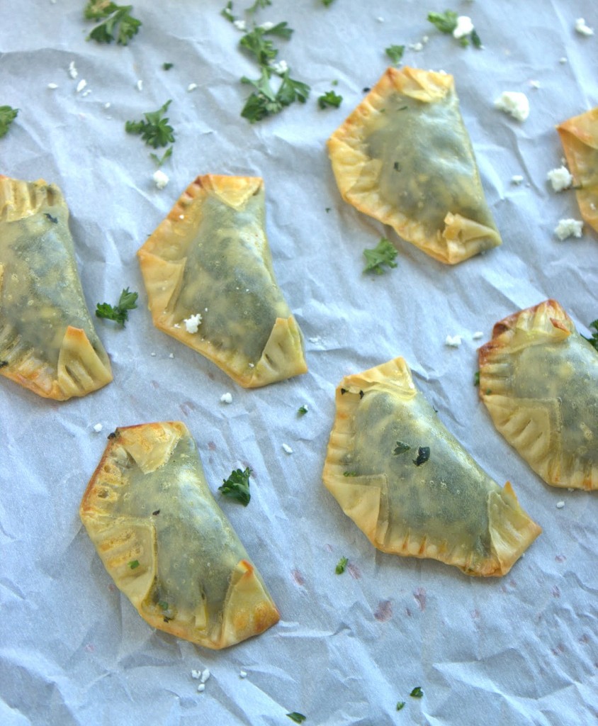 Spanakopita Made With Won Ton Wrappers