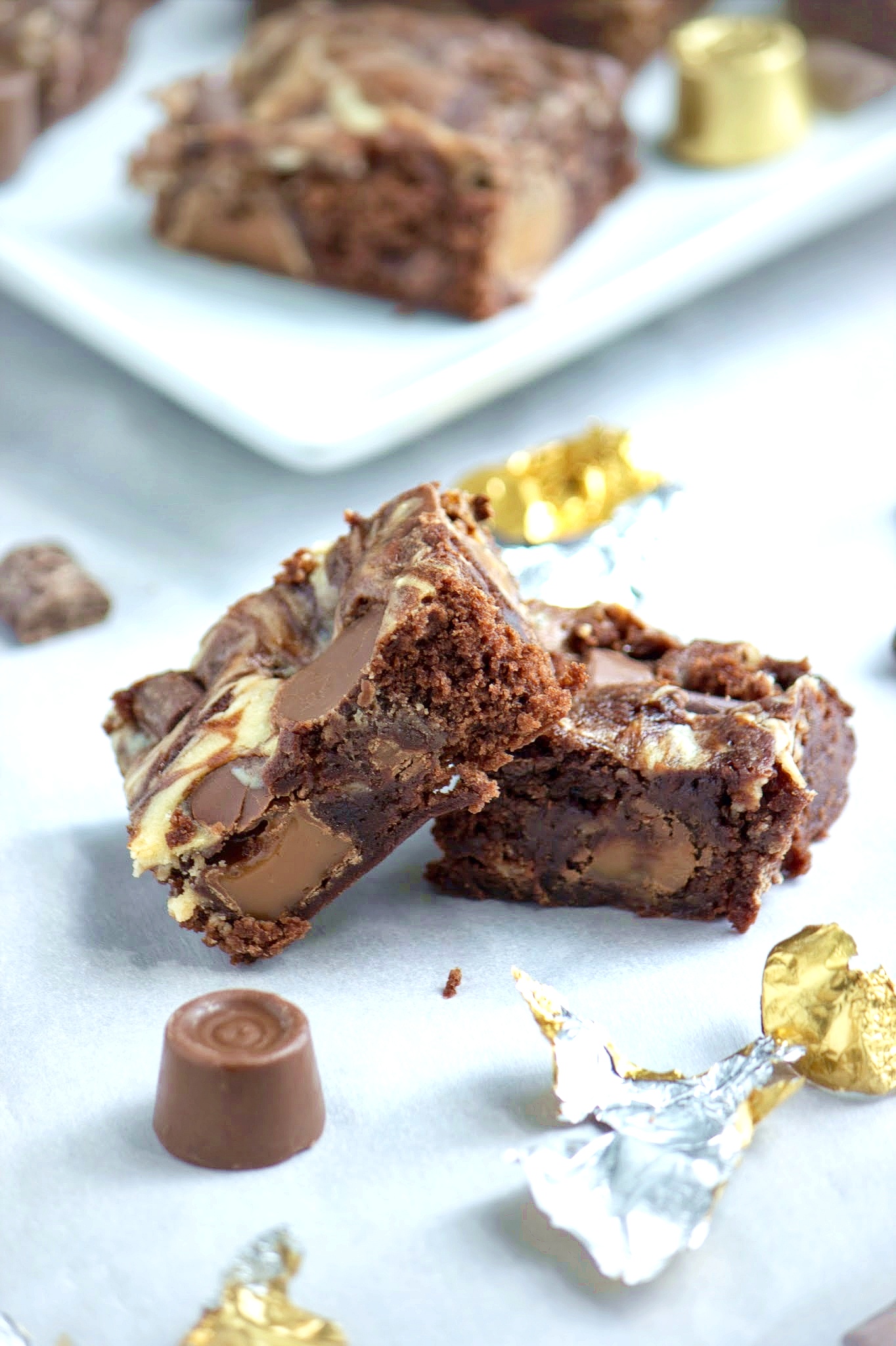 Caramel Cheesecake Rolo Brownies