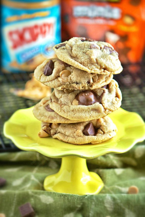 Soft & Chewy Peanut Butter Cup and Chocolate Chunk Cookies