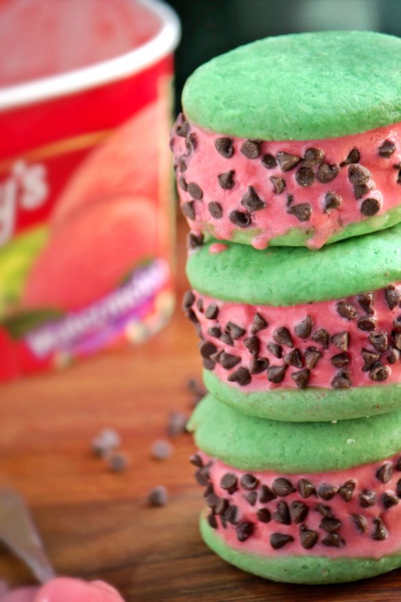 Watermelon Sherbet Chipwich