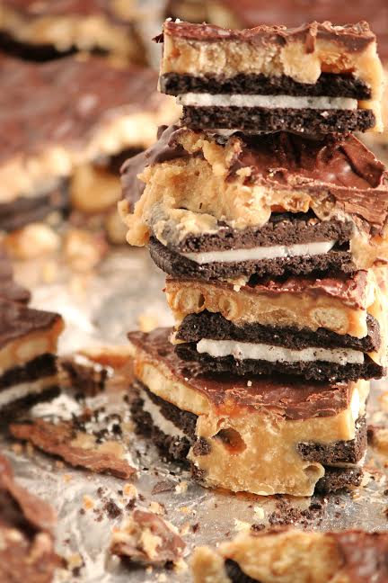 Oreo Pretzel Toffee Brittle