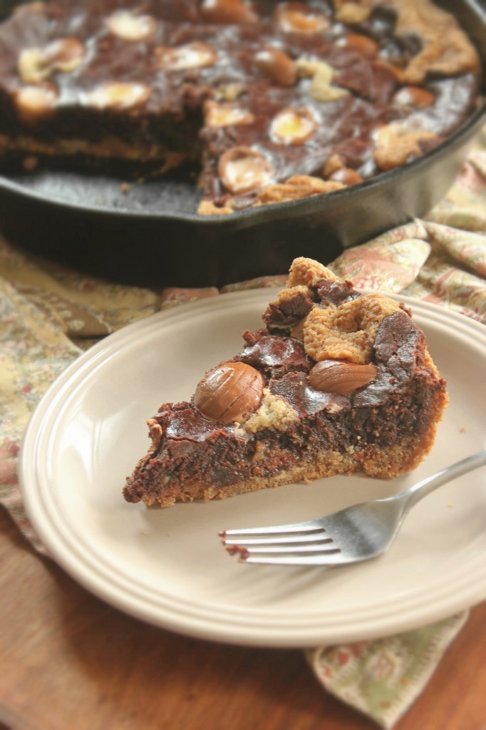 Cadbury Egg Skillet Brownies