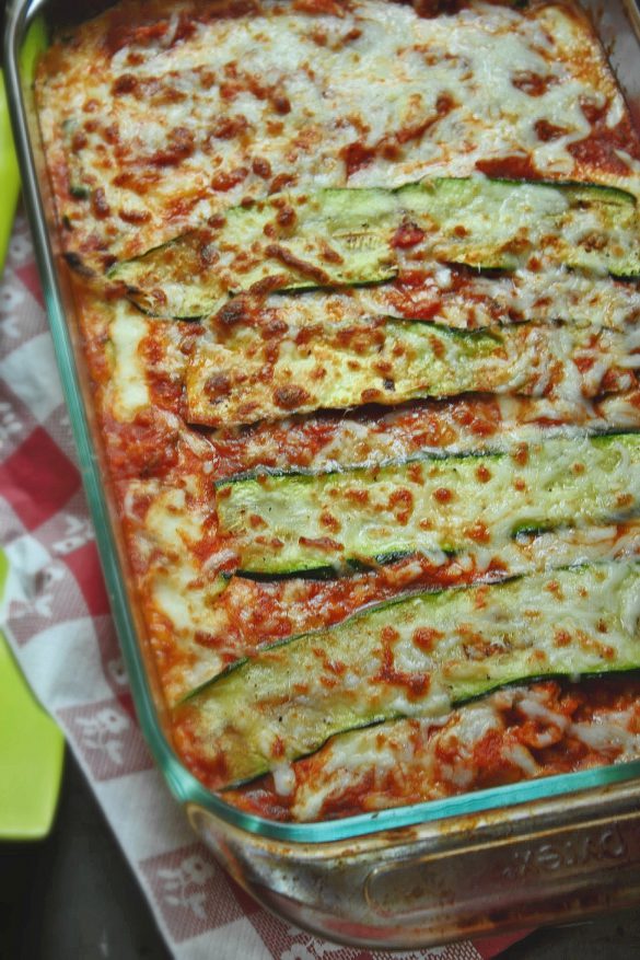 Zucchini Lasagna with Chicken Sausage