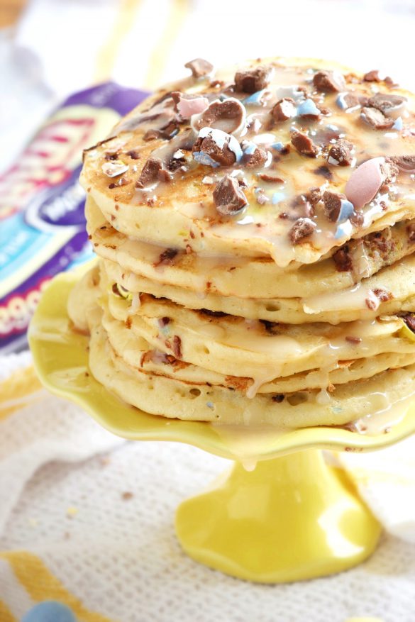 Cadbury Cake Batter Pancakes