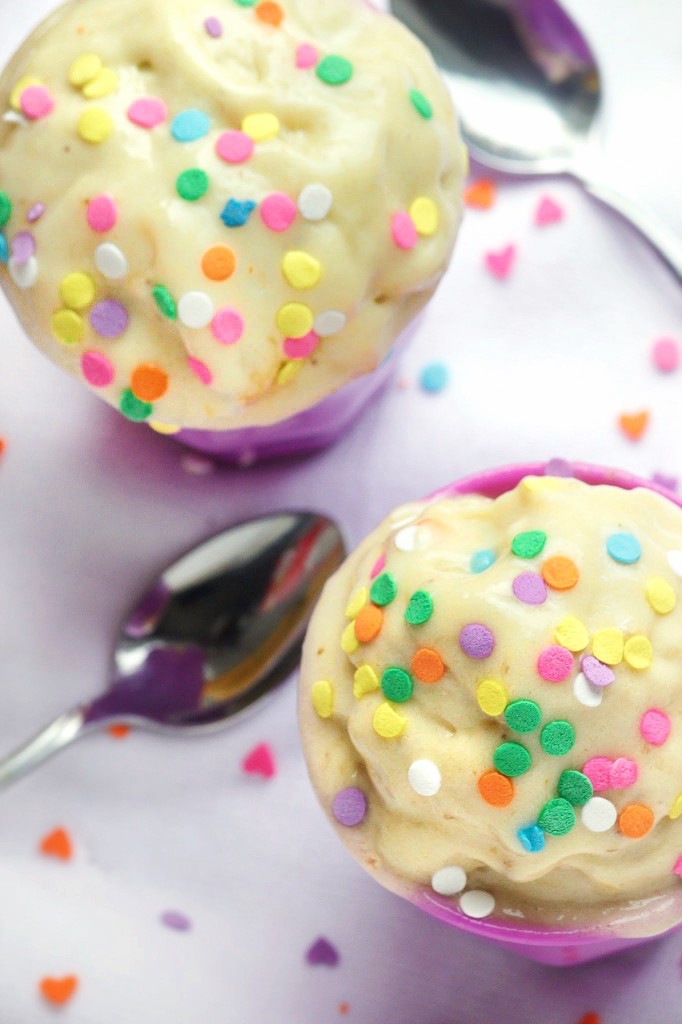 Cake Batter 'Ice Cream' Made With Frozen Bananas