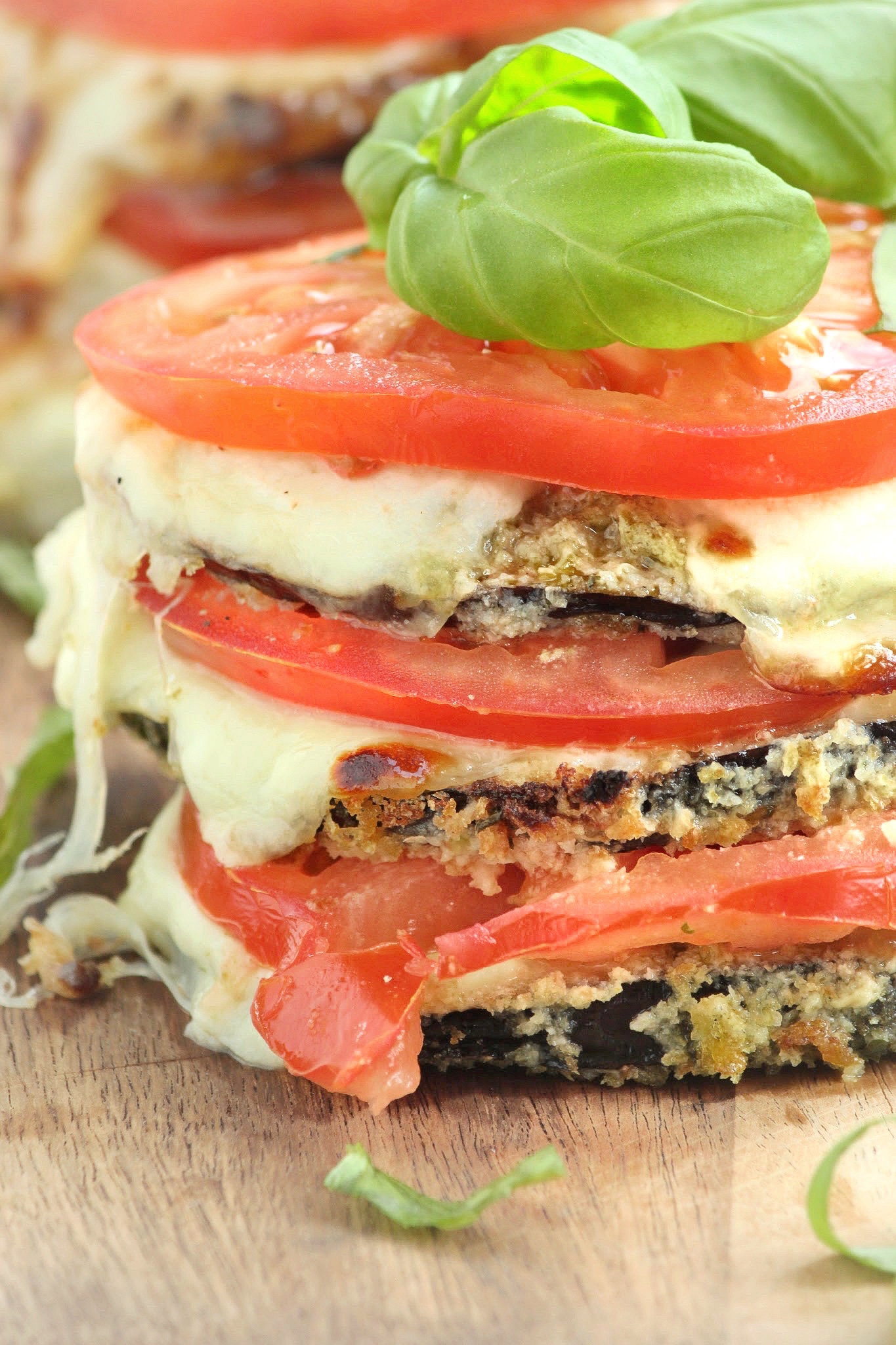 Baked Eggplant Caprese Stacks