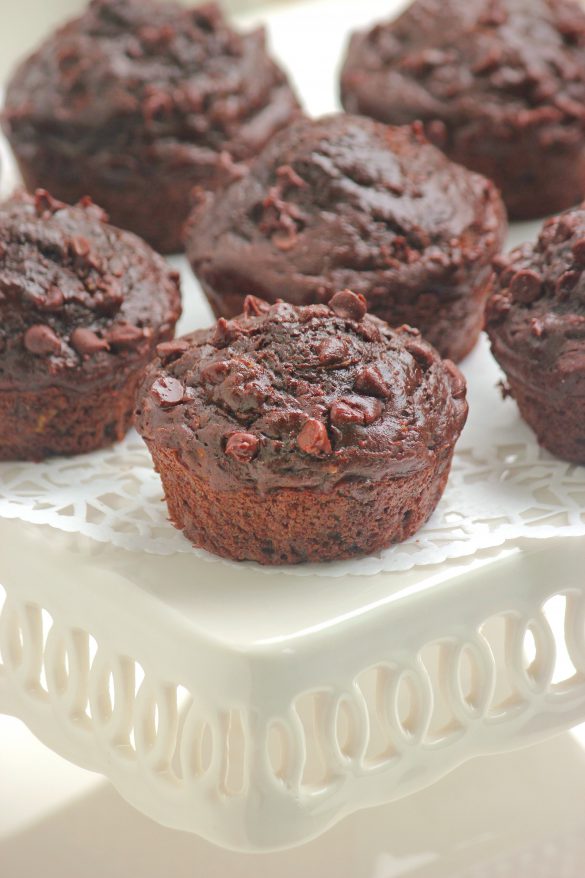 Double Chocolate Yellow Squash Muffins