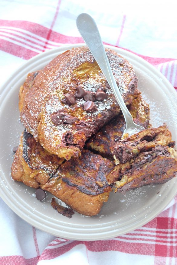 Chocolate Stuffed Pumpkin French Toast