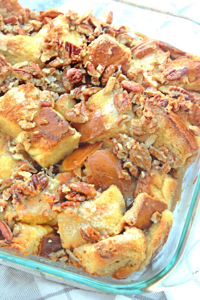 Overnight Eggnog French Toast Casserole