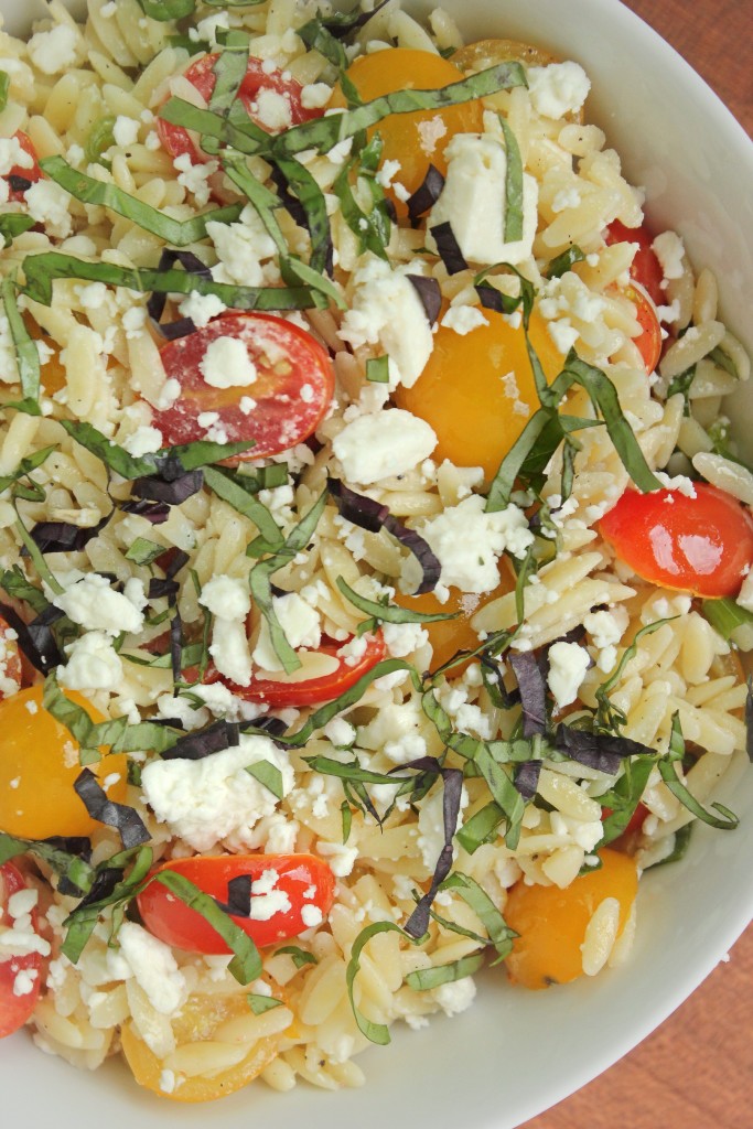 Lemony Tomato Basil Orzo Salad