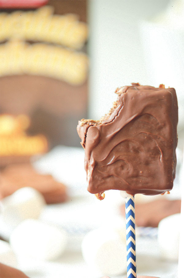 Chocolate Caramel S'More Pop