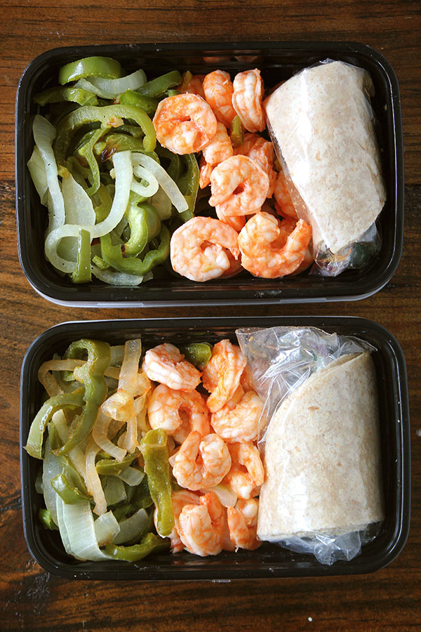 One Sheet Buffalo Shrimp Fajitas | And They Cooked Happily Ever After