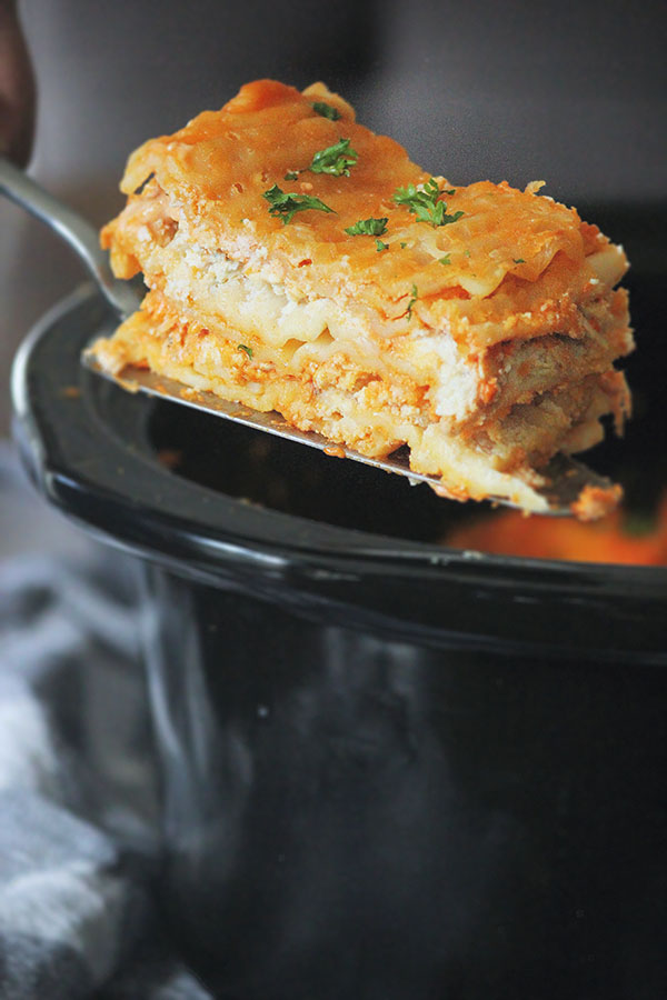 Crockpot Buffalo Chicken Lasagna | And They Cooked Happily Ever After